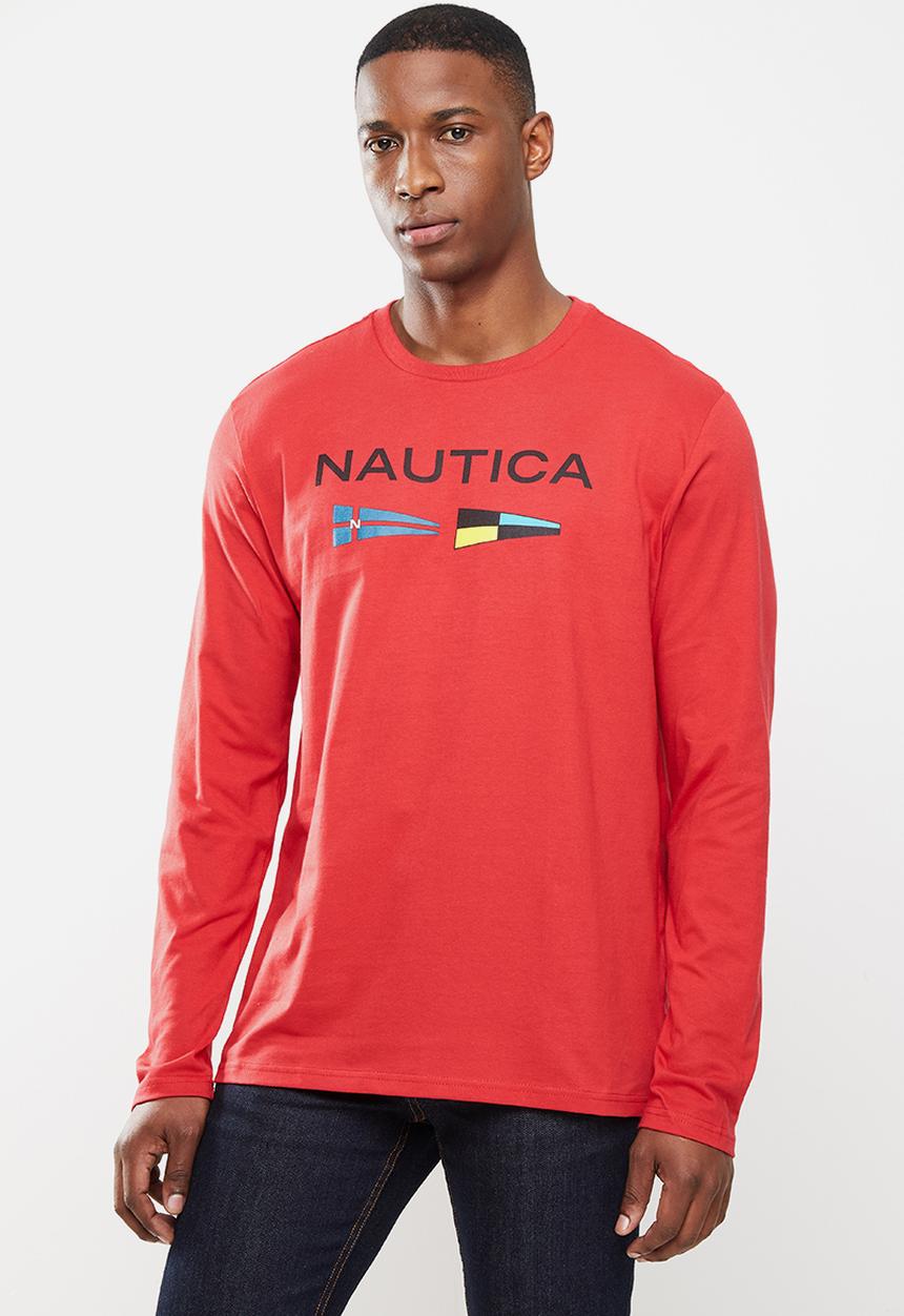 Nautica - Logo with signal flags tee - nautica red