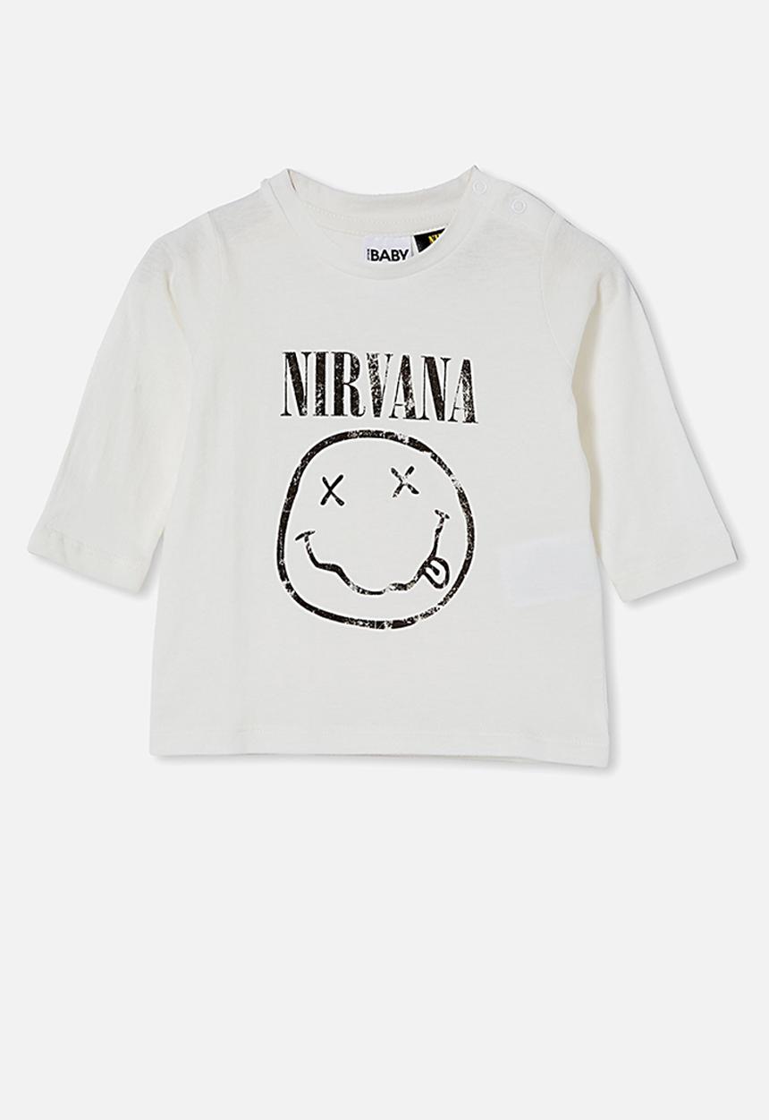 Cotton On - Jamie long sleeve tee-lcn - lcn liv vanilla/nirvana smile