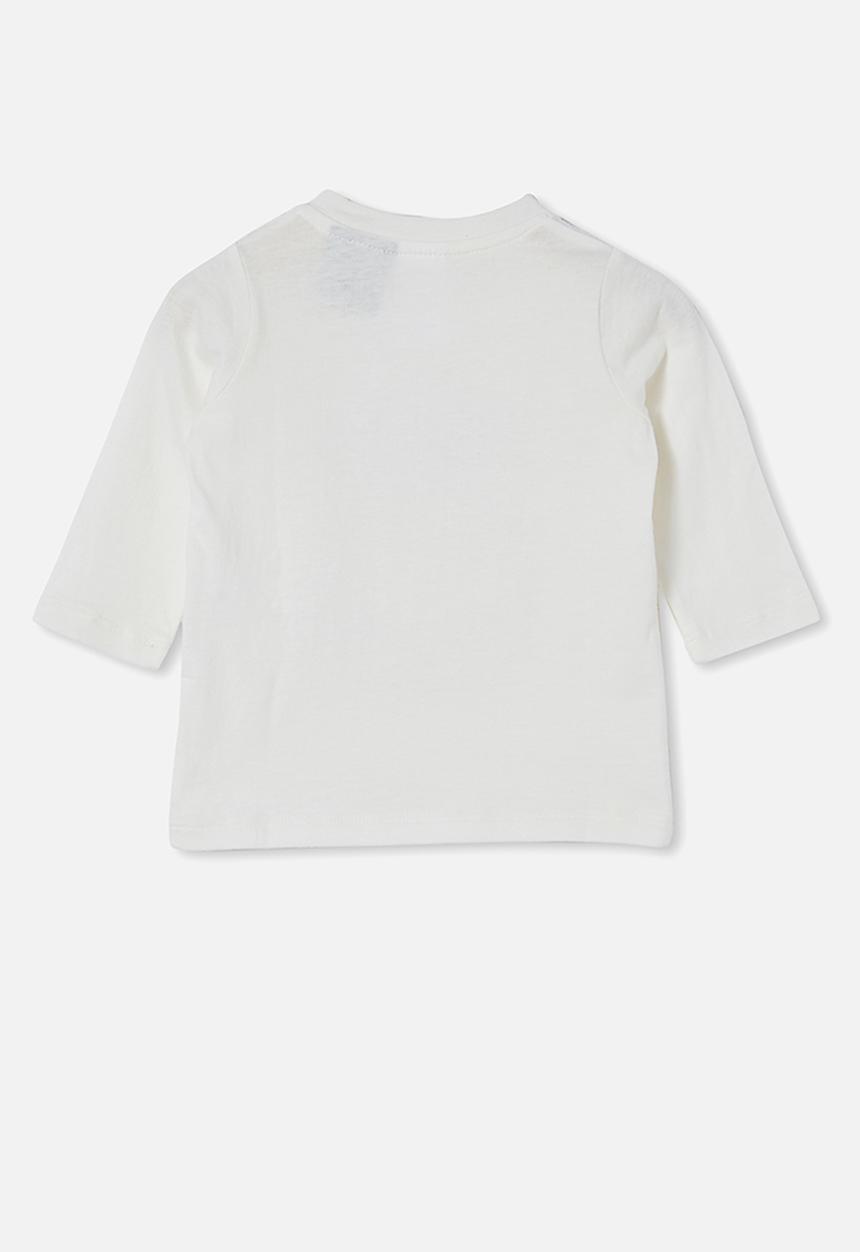 Cotton On - Jamie long sleeve tee-lcn - lcn liv vanilla/nirvana smile