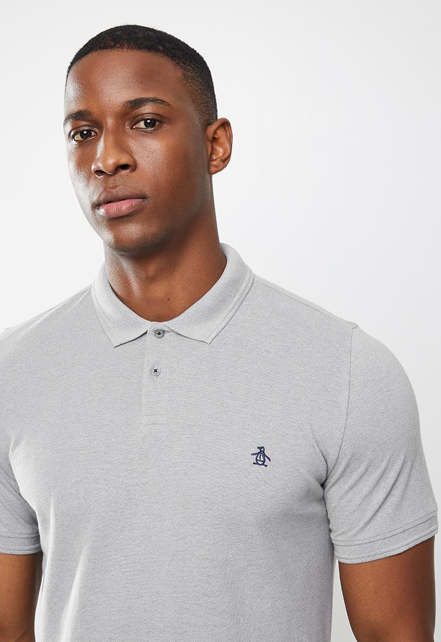 Original Penguin - Raised rib polo - rain heather