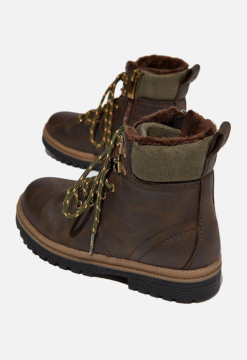 Cotton On - Crafted hiker boot - vintage brown