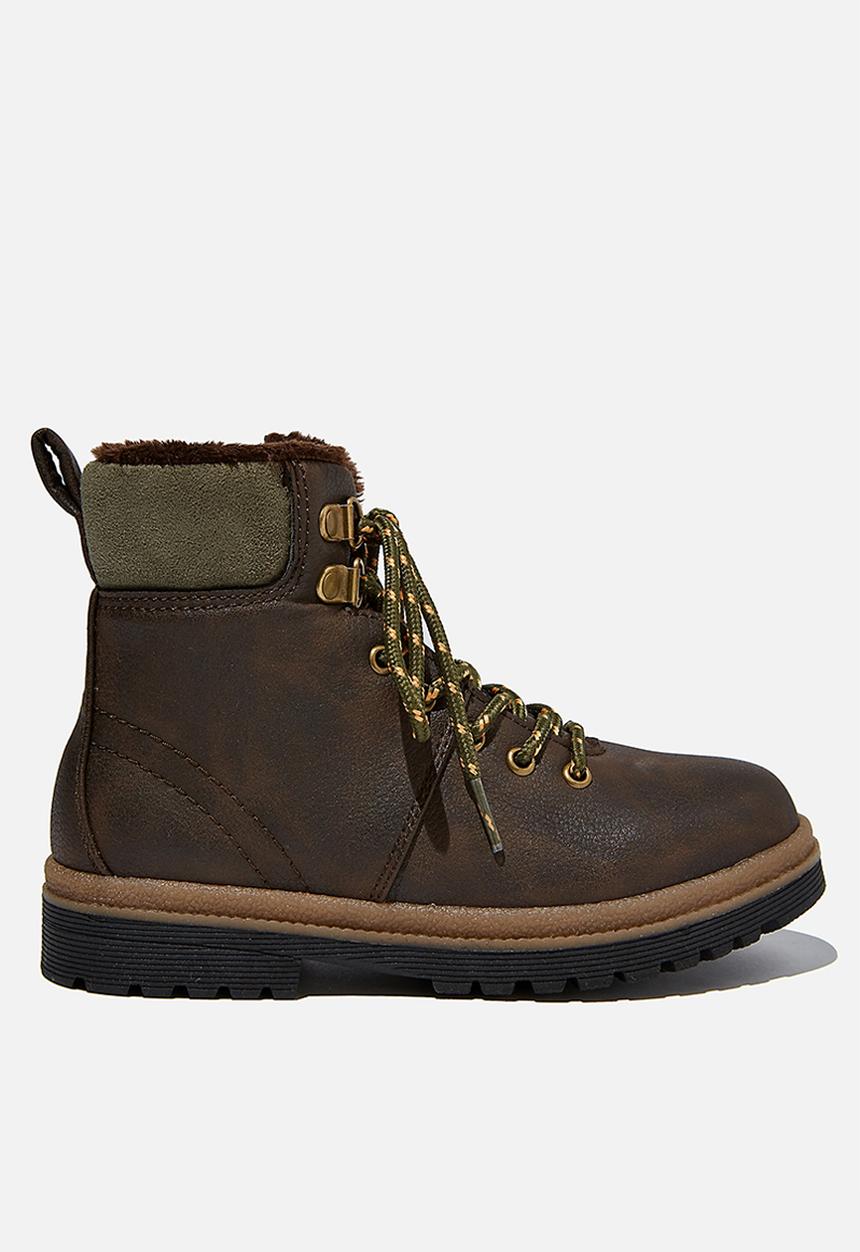 Cotton On - Crafted hiker boot - vintage brown