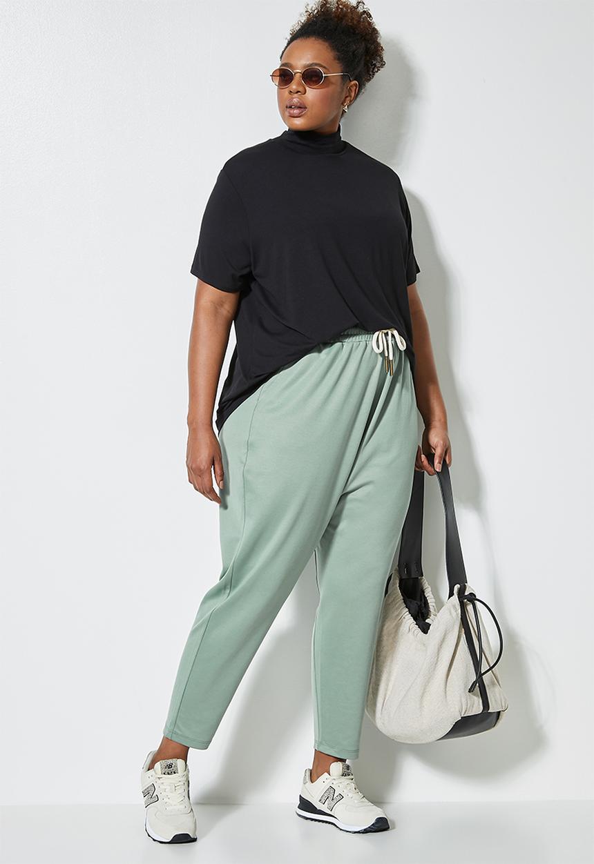 Superbalist - Premium dropped crotch jogger - sage