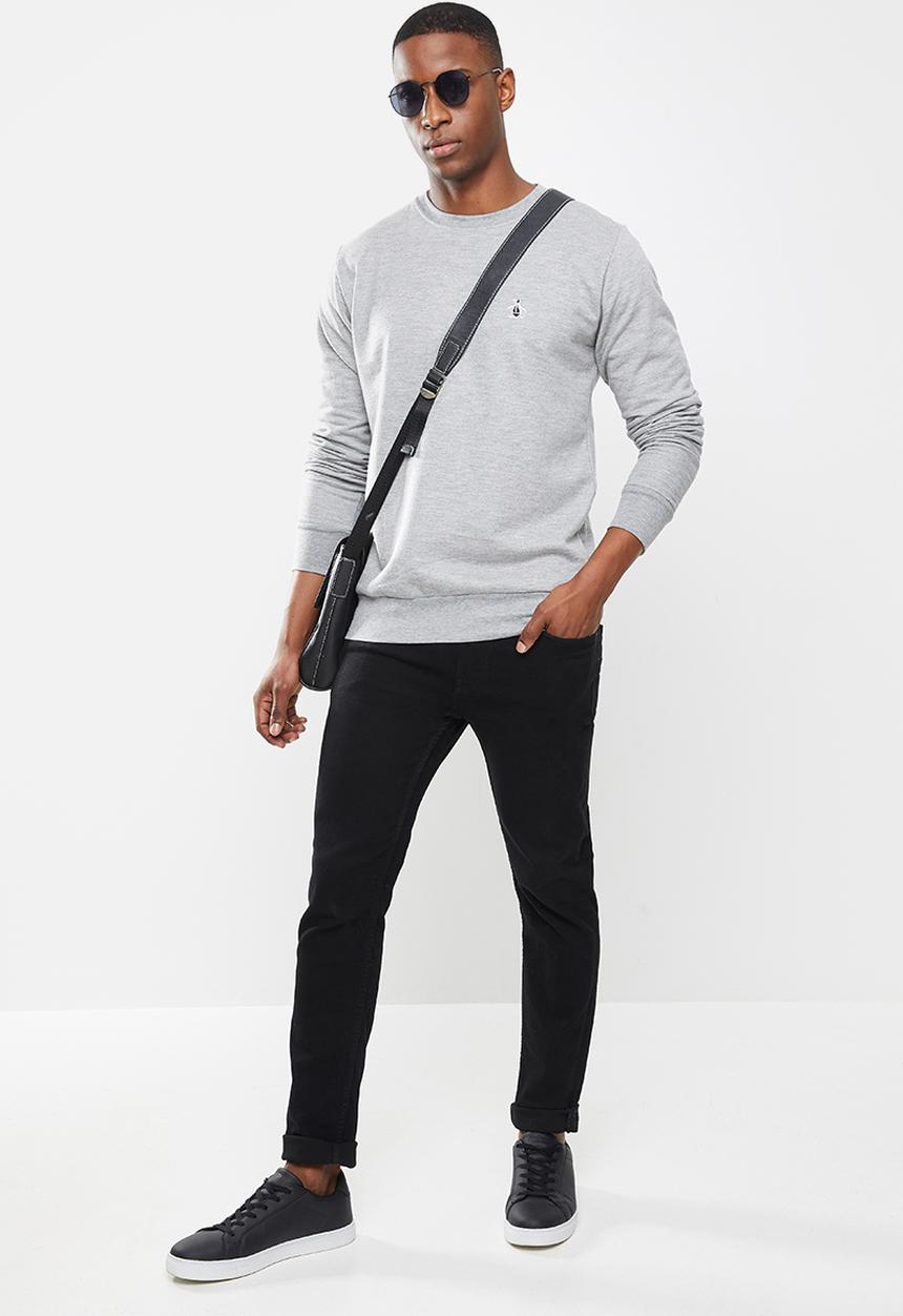 Original Penguin - Long sleeve sticker Pete fleece - rain heather