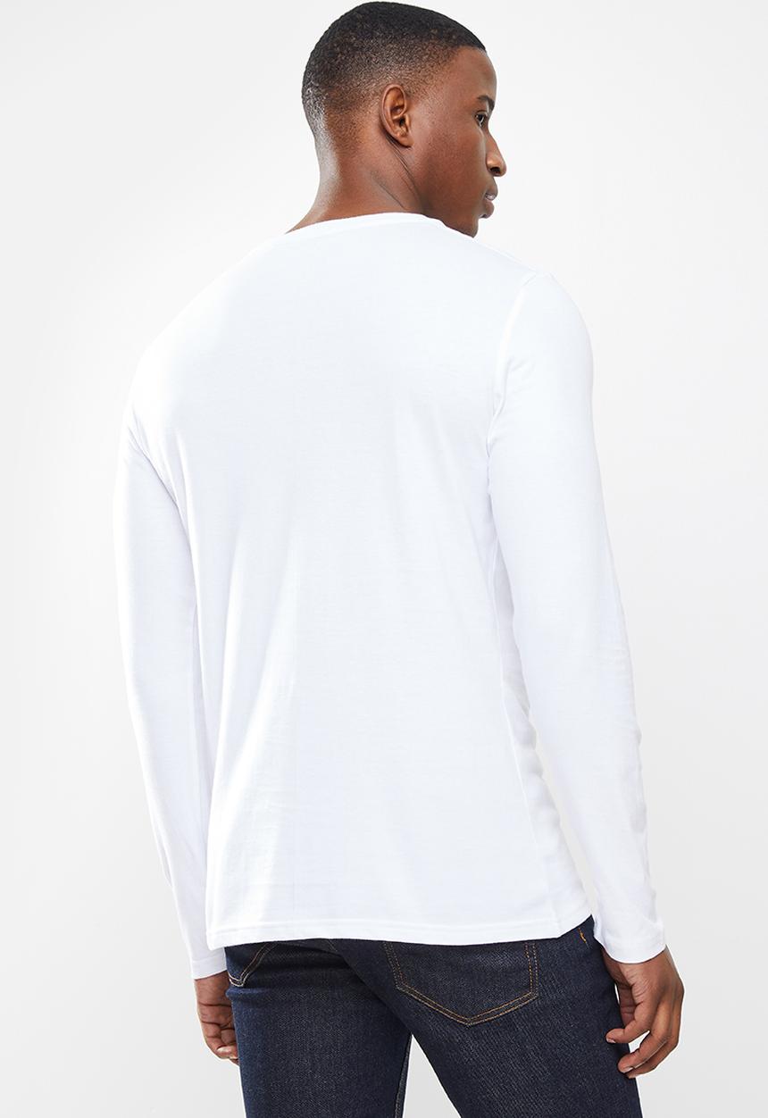 Original Penguin - Ls embroidered logo tee - bright white
