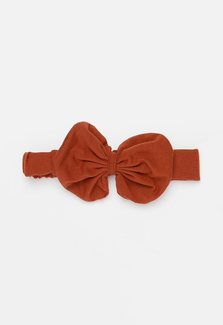 Baby Star - Baby star headband with bow - tan