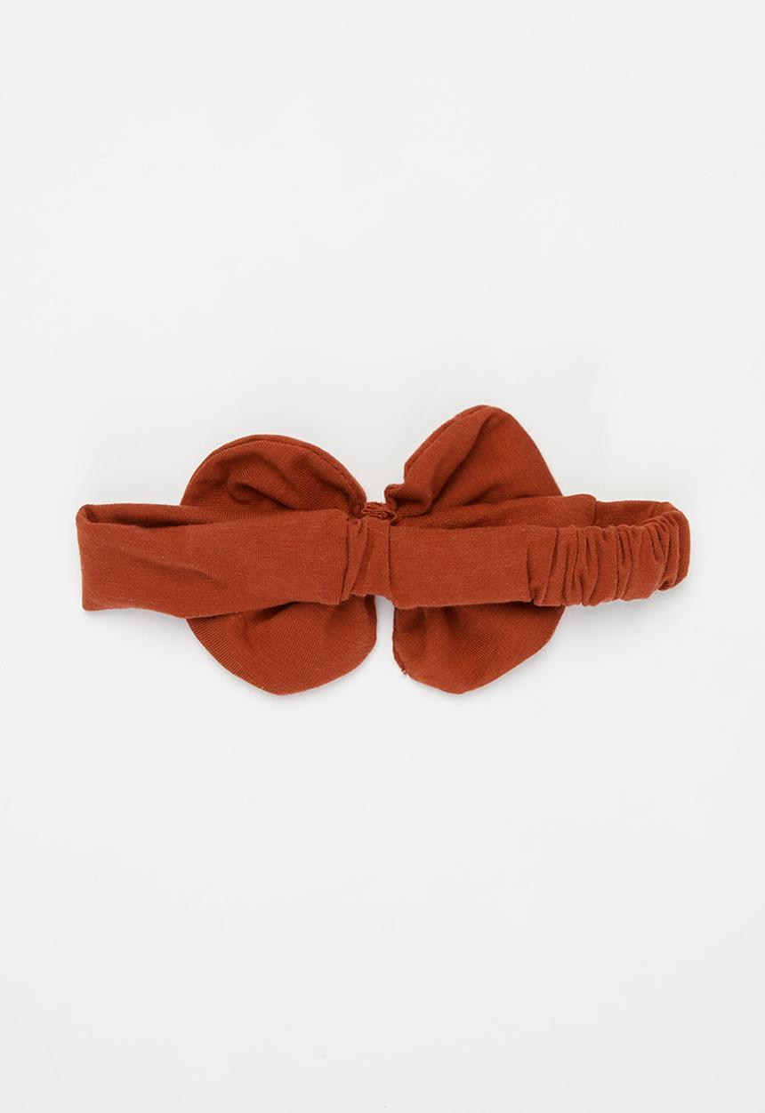 Baby Star - Baby star headband with bow - tan