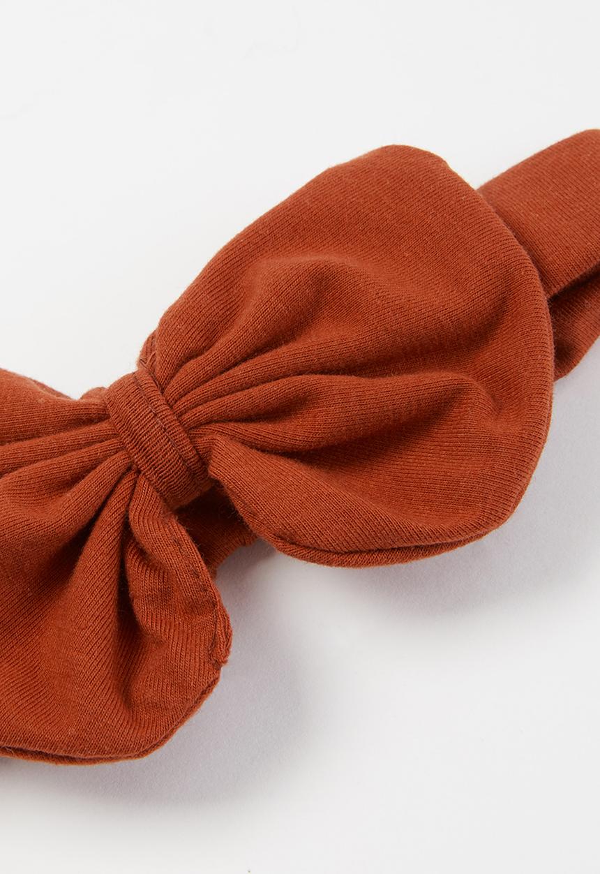 Baby Star - Baby star headband with bow - tan