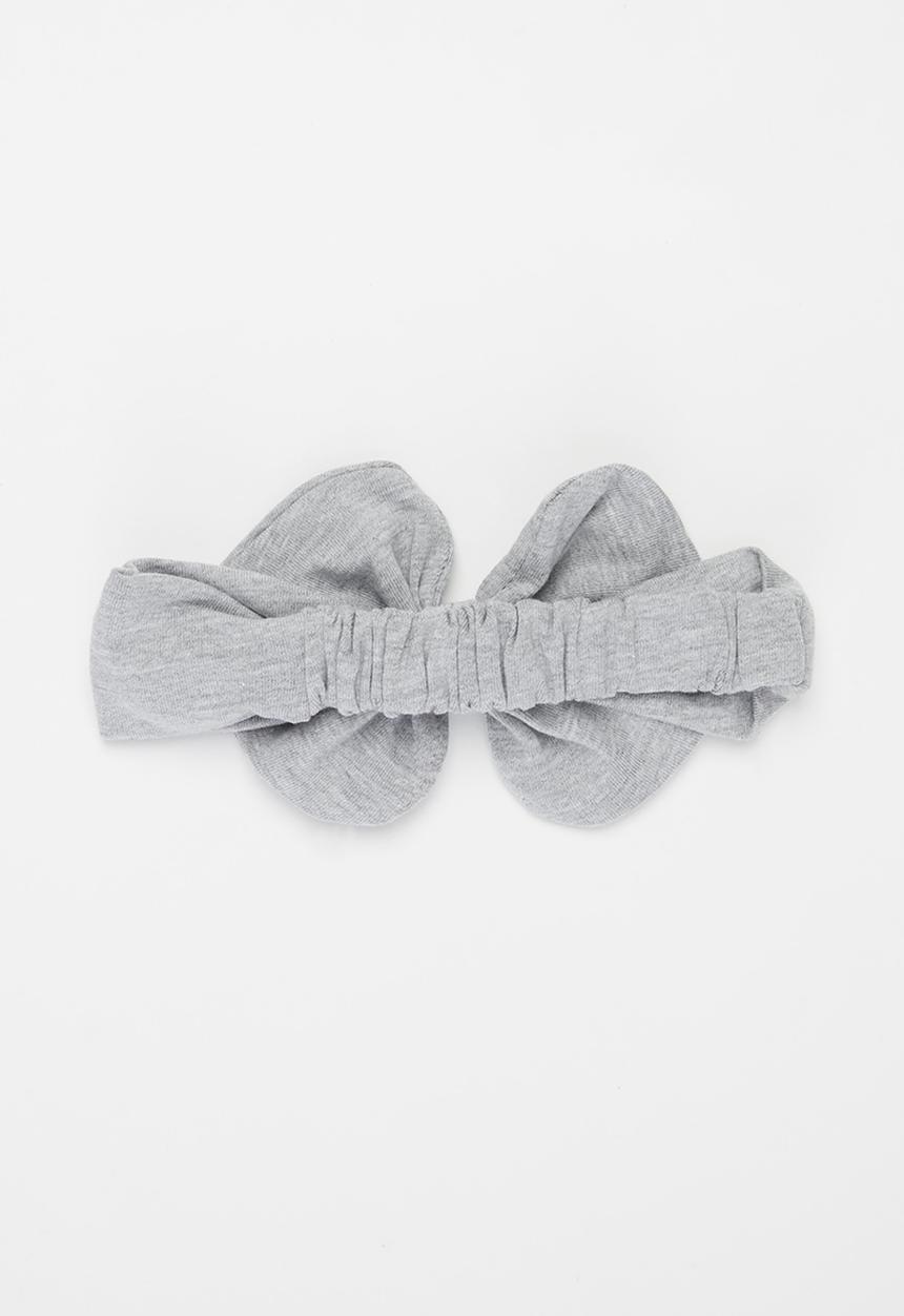 Baby Star - Baby star headband with bow - grey