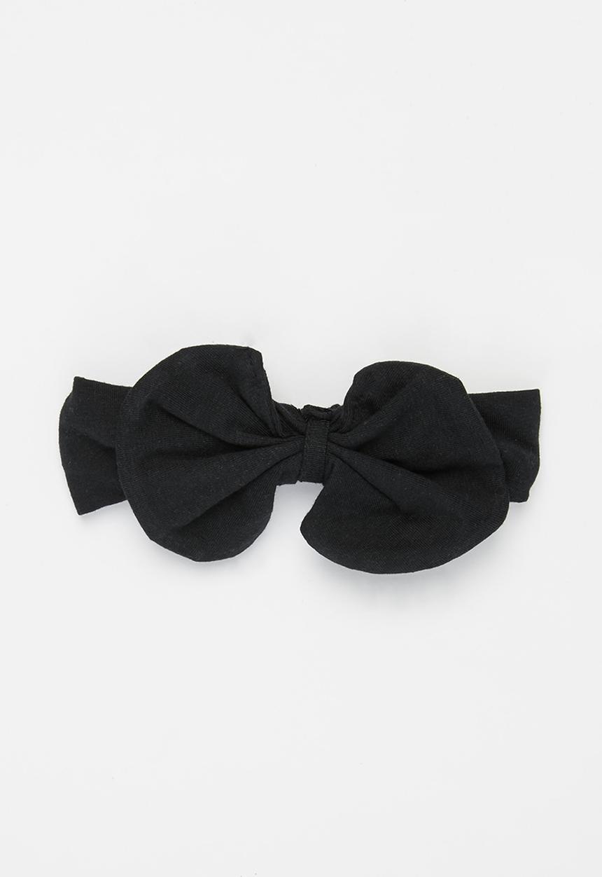 Baby Star - Baby star headband with bow - jet black