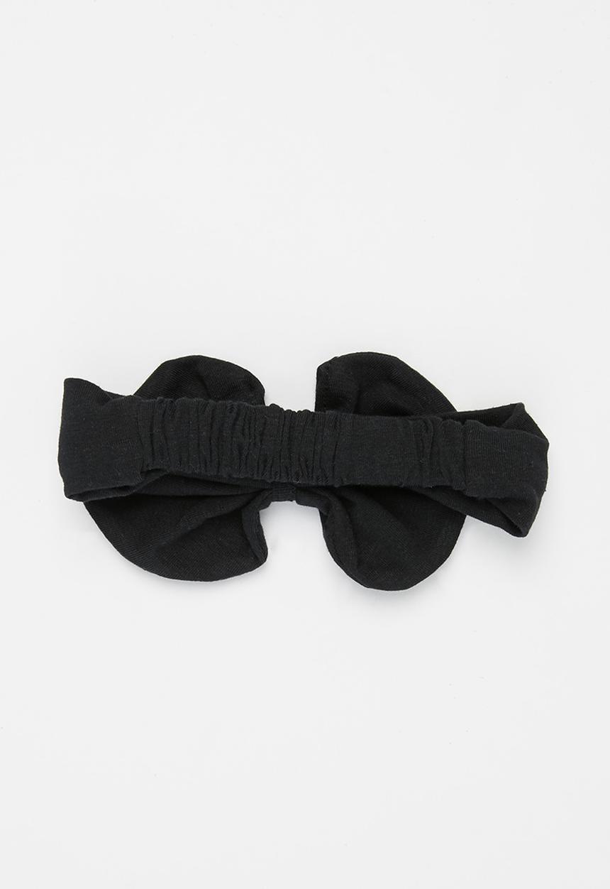 Baby Star - Baby star headband with bow - jet black