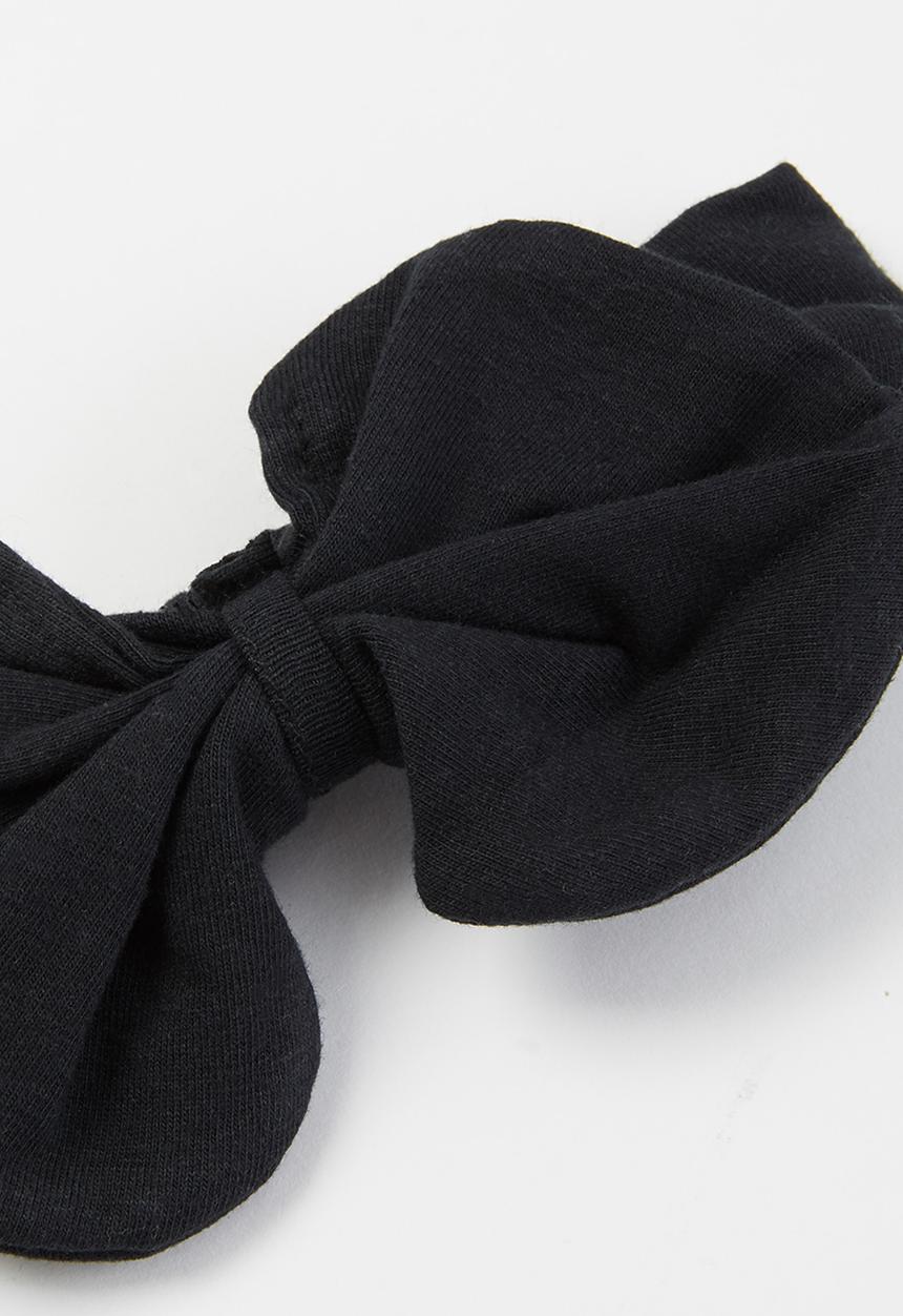 Baby Star - Baby star headband with bow - jet black