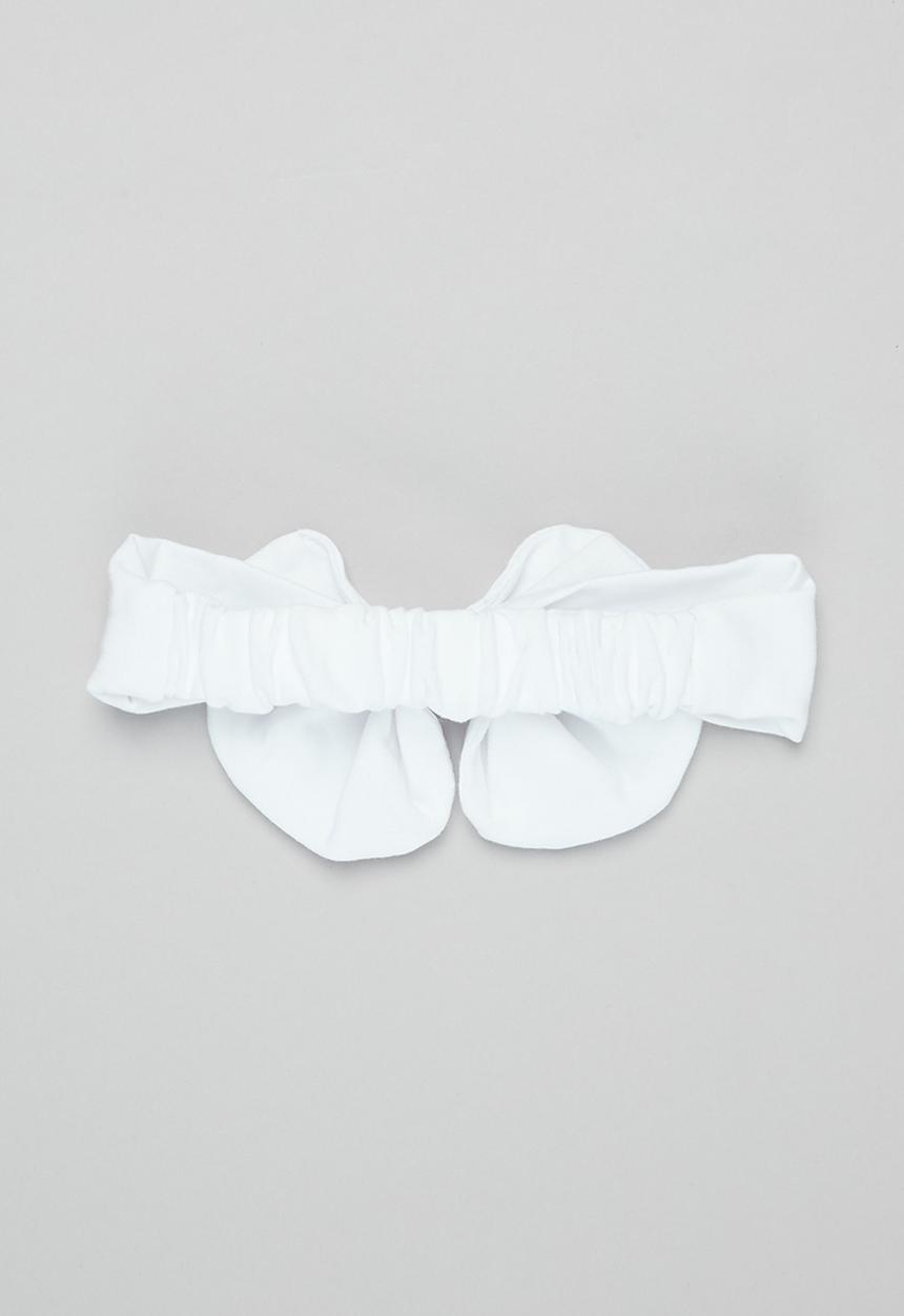 Baby Star - Baby star headband with bow - true white