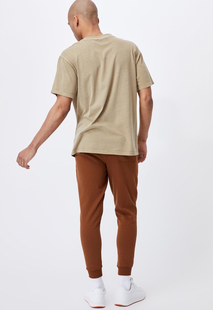 Cotton On - Trippy slim trackie - dashound brown