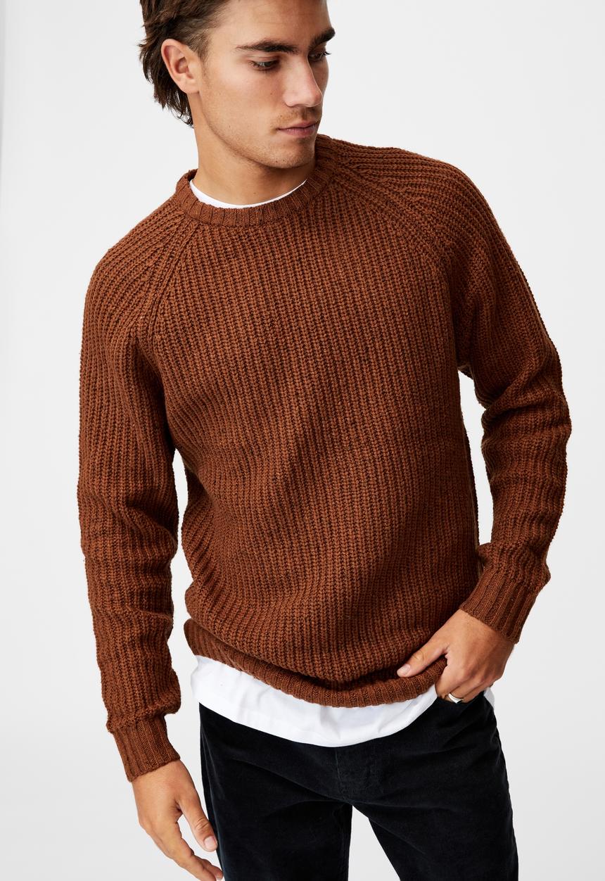 Cotton On - Fisherman knit - brown