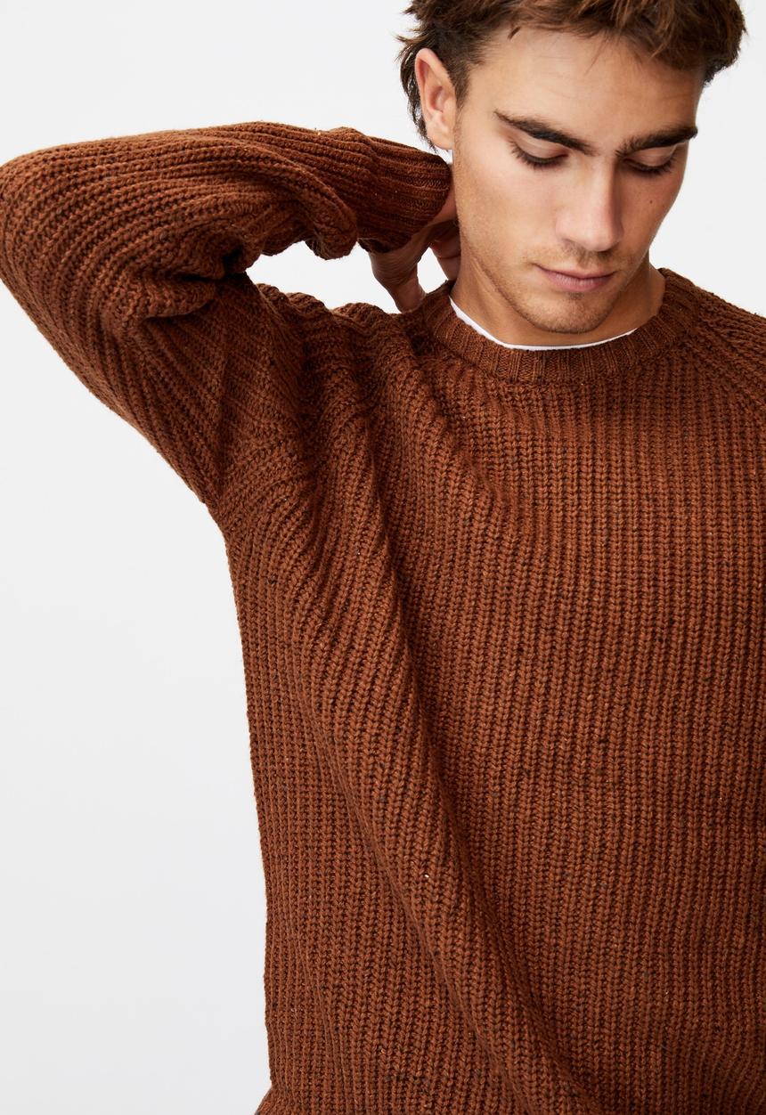 Cotton On - Fisherman knit - brown