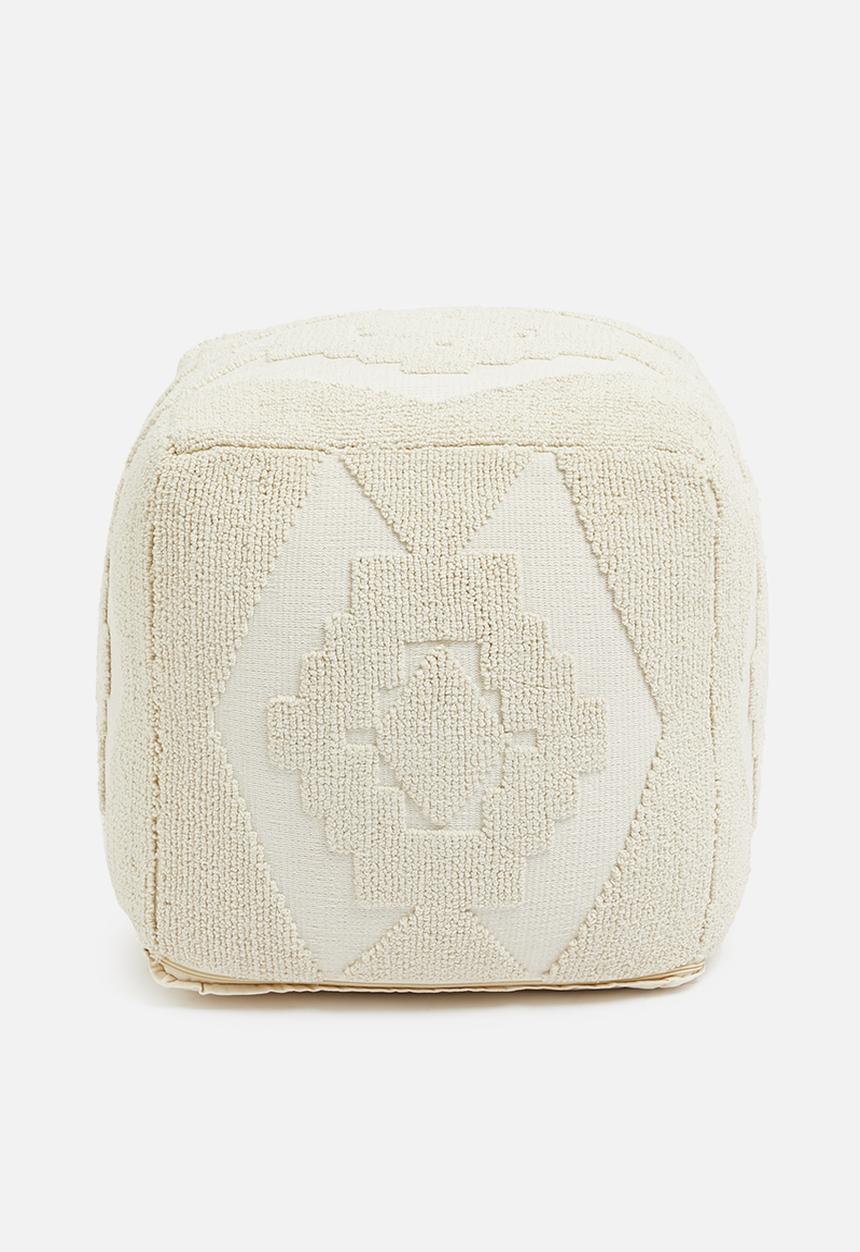 Sixth Floor - Bobble woven ottoman - cream