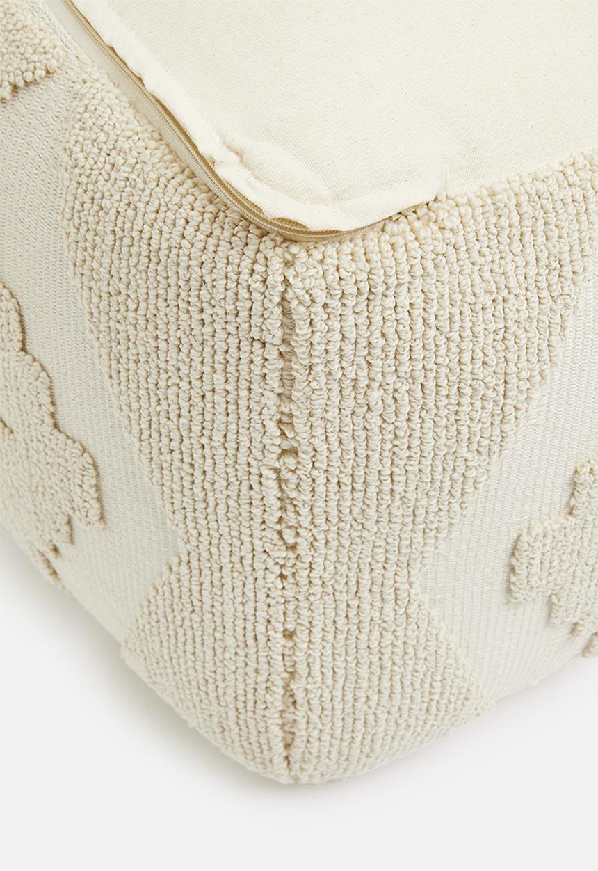 Sixth Floor - Bobble woven ottoman - cream