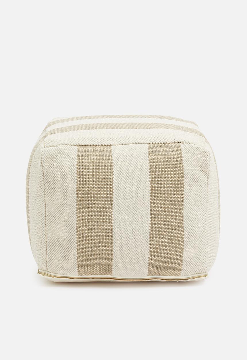 Sixth Floor - Bouclair jute ottoman - natural