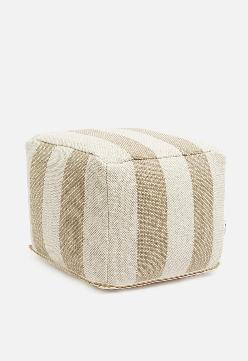 Sixth Floor - Bouclair jute ottoman - natural