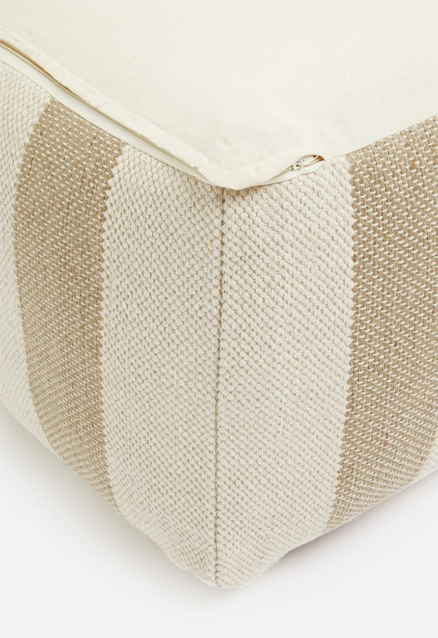 Sixth Floor - Bouclair jute ottoman - natural