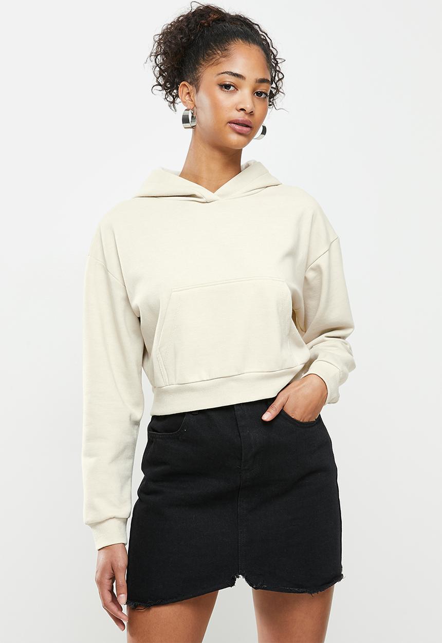 Blake - Cropped hoodie - creme brulee