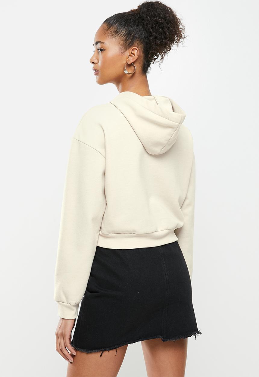 Blake - Cropped hoodie - creme brulee