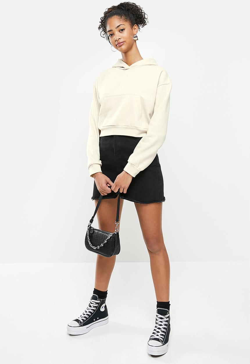 Blake - Cropped hoodie - creme brulee
