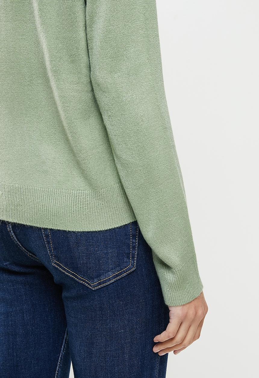 ONLY - Amalia long sleeve boatneck pullover knit - green