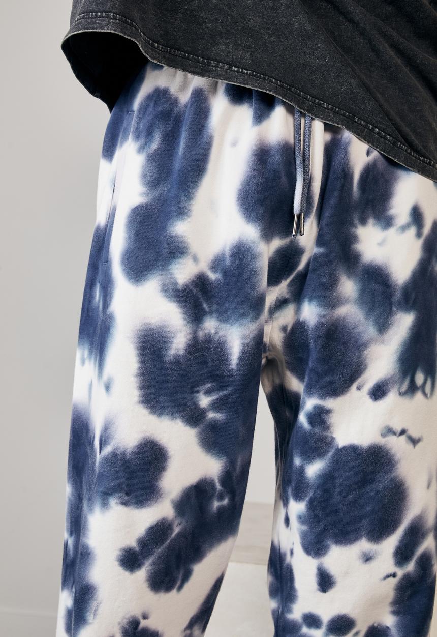 Factorie - Relaxed tie dye trackpant - indigo bleed tie dye