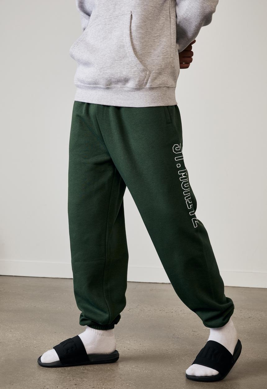 Factorie - Relaxed graphic trackpant - green 