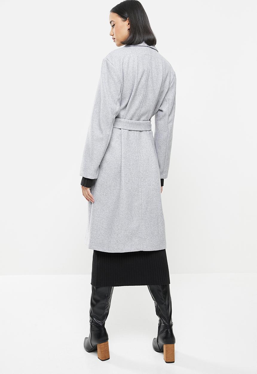 ONLY - Trillion long belt coatigan - light grey