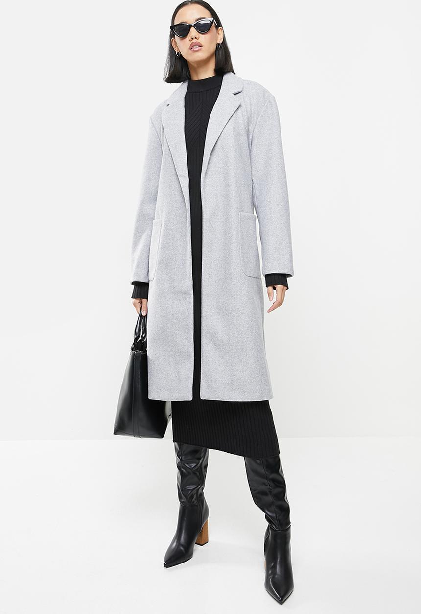 ONLY - Trillion long belt coatigan - light grey
