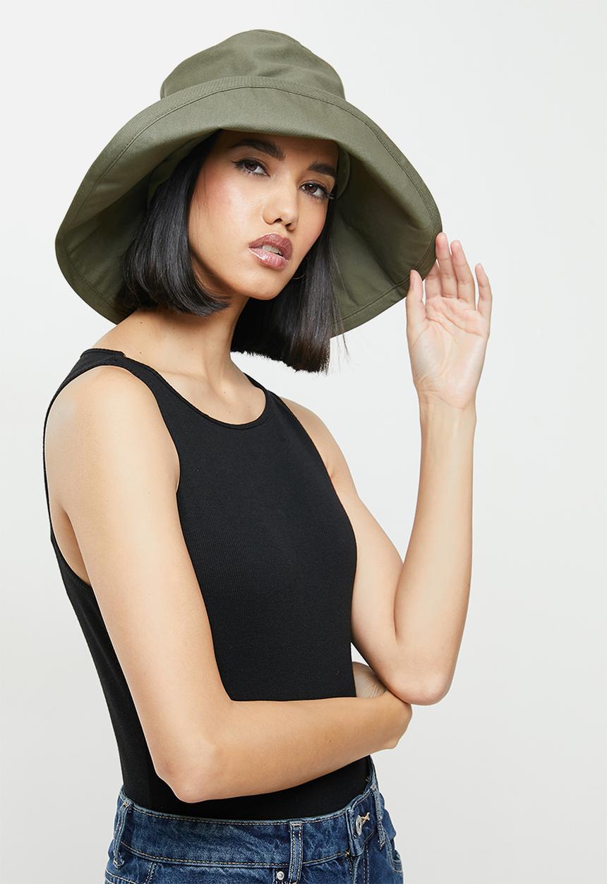 Freya Hats  - Maya wide brim bucket hat - olive