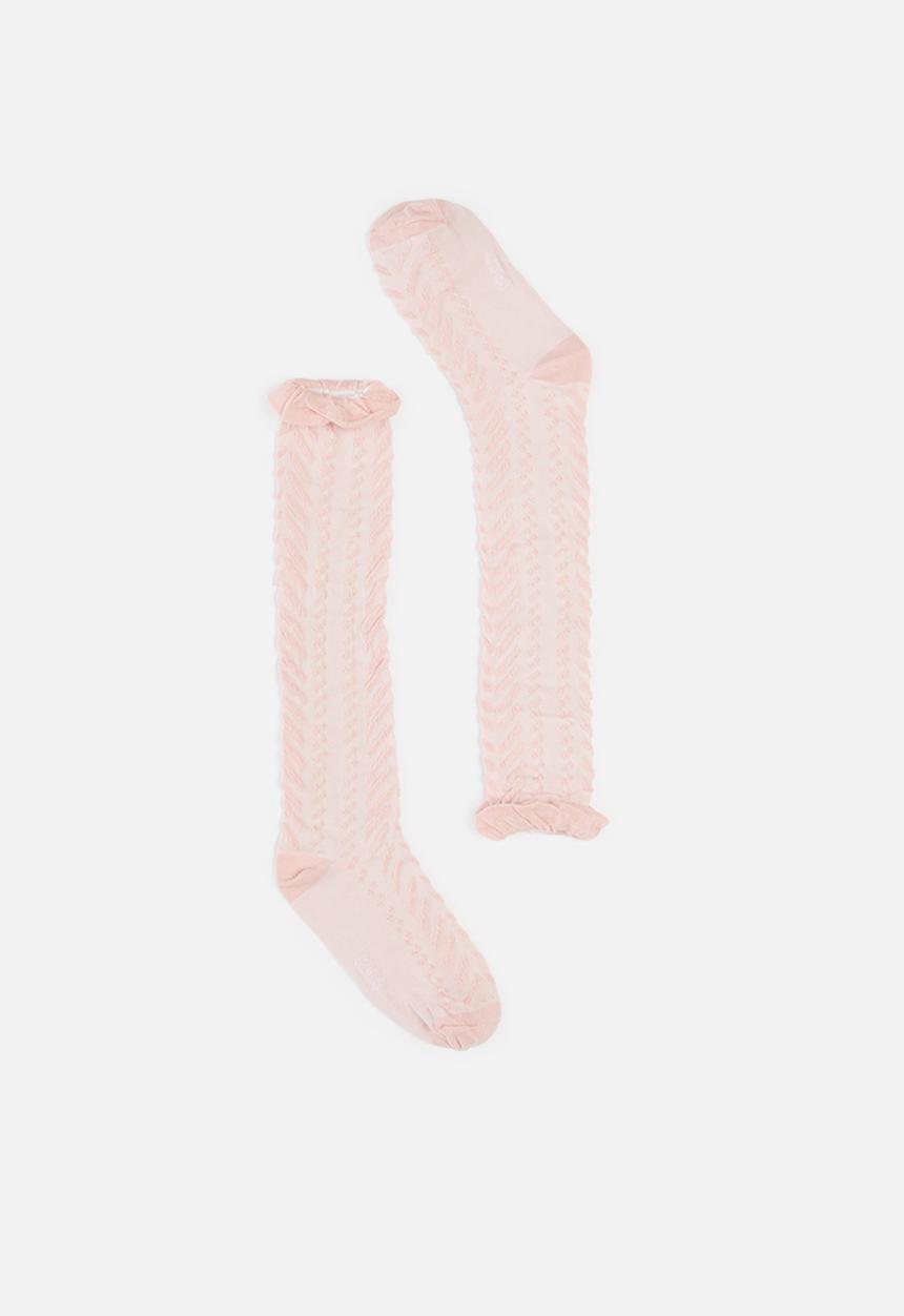 Klin - Girls knee high socks - light pink