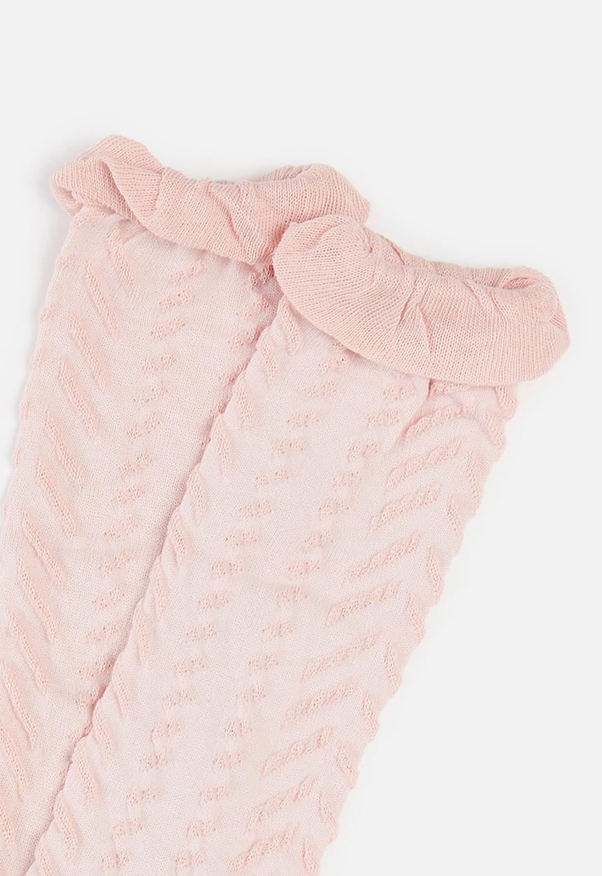 Klin - Girls knee high socks - light pink