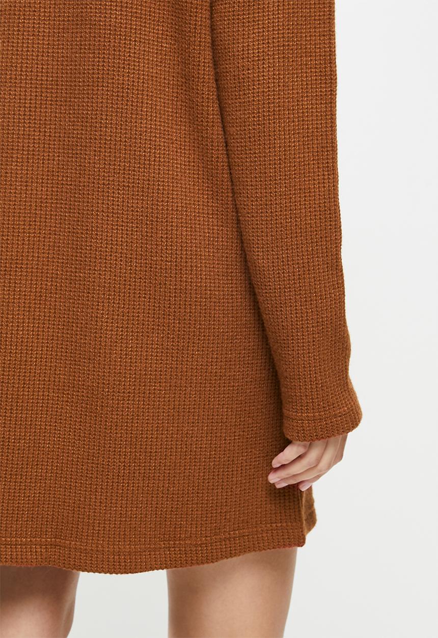 Me&B - Cowl neck top dress - rust