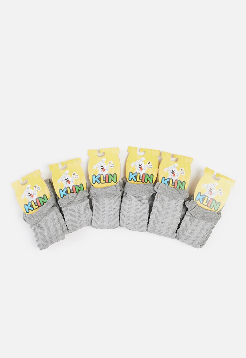 Klin - Girls 6-pack knee high socks - light grey