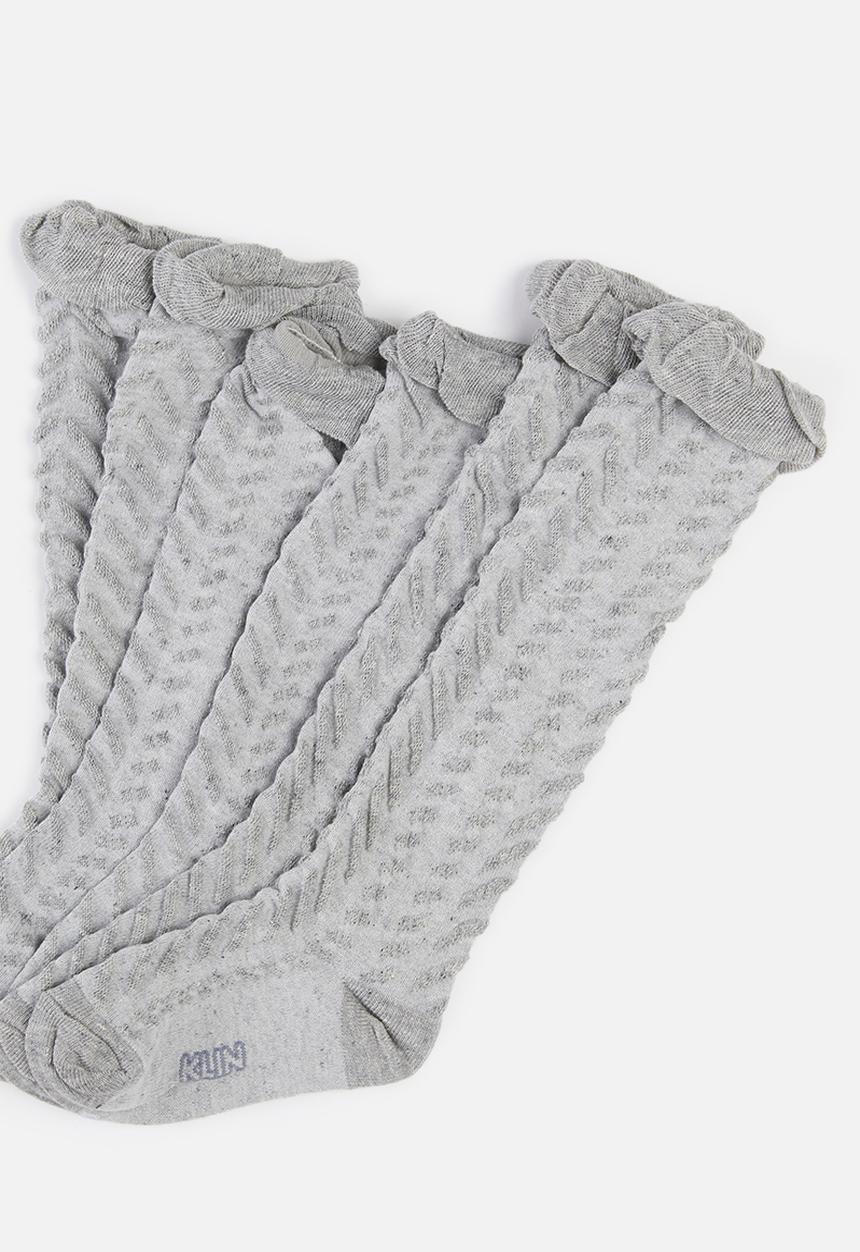Klin - Girls 6-pack knee high socks - light grey
