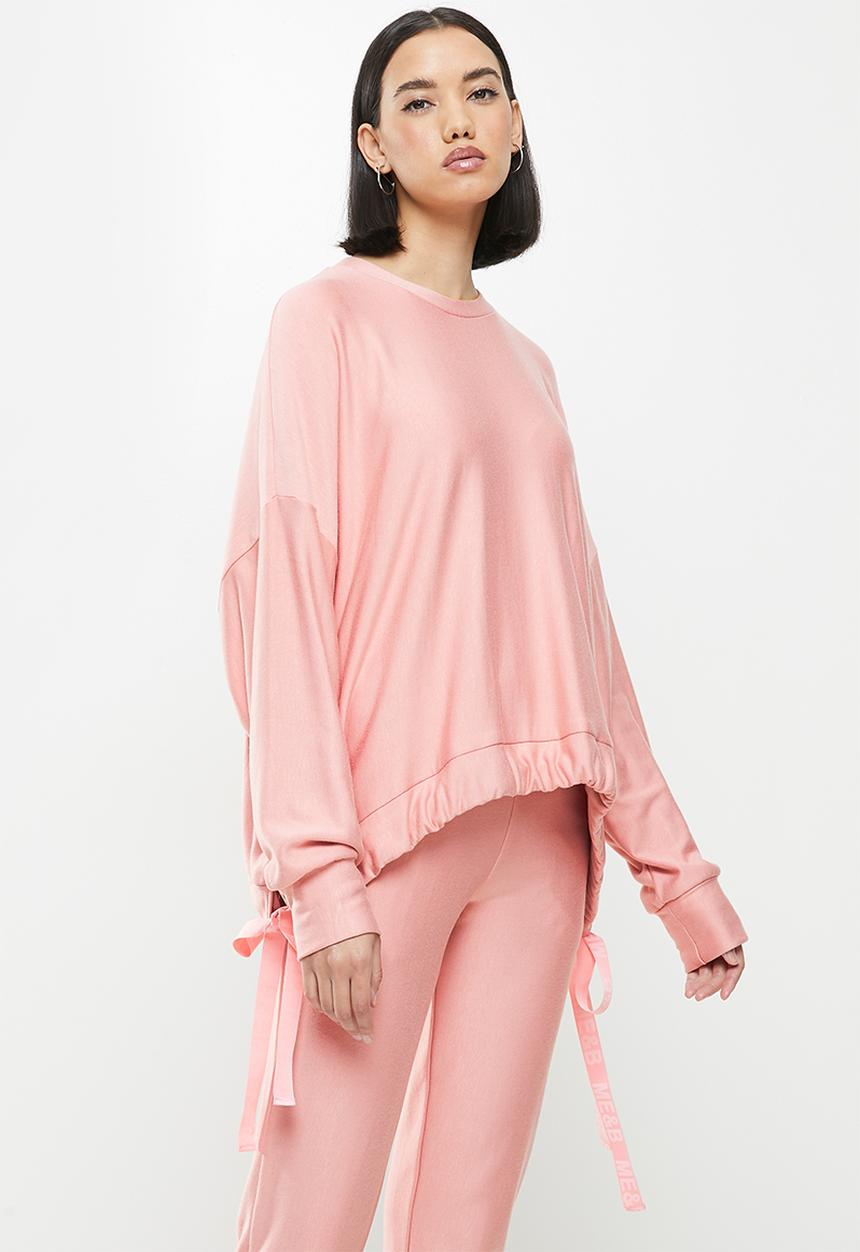 Me&B - Drawstring fleece sweat - pink