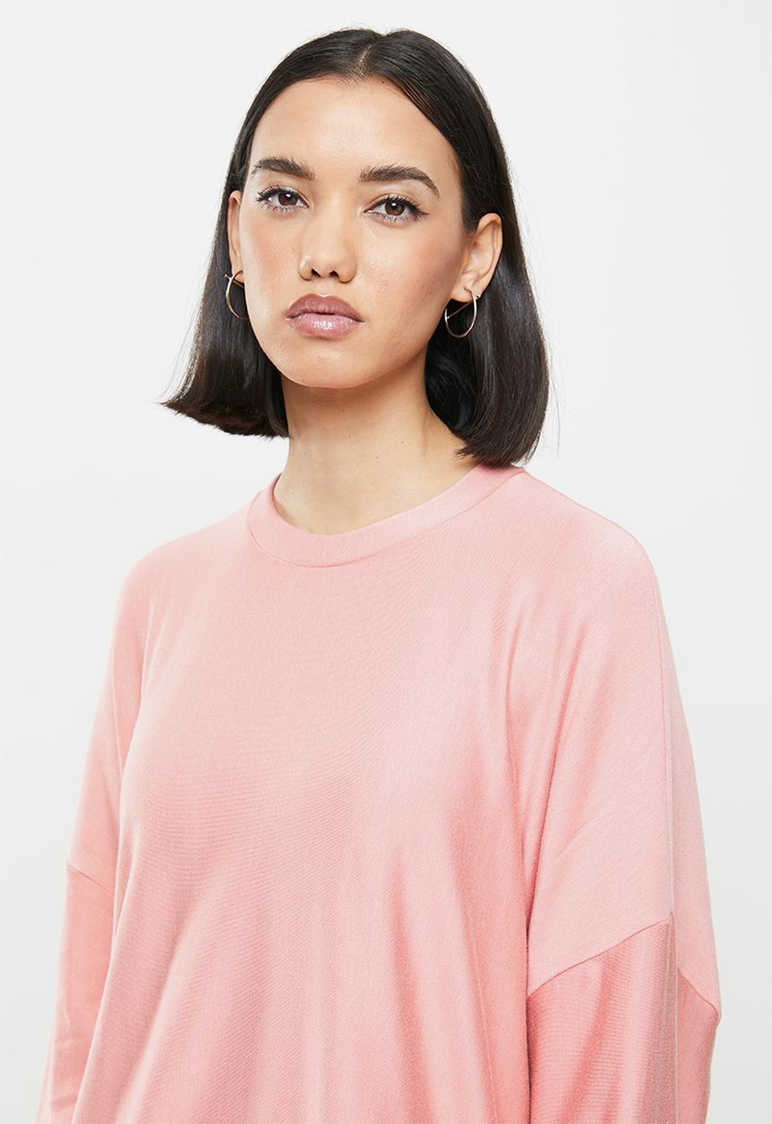 Me&B - Drawstring fleece sweat - pink