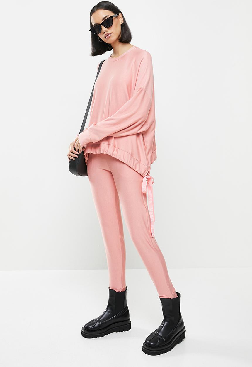 Me&B - Drawstring fleece sweat - pink