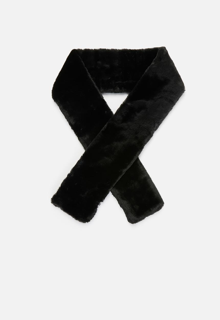 Superbalist - Faux fur scarf - black