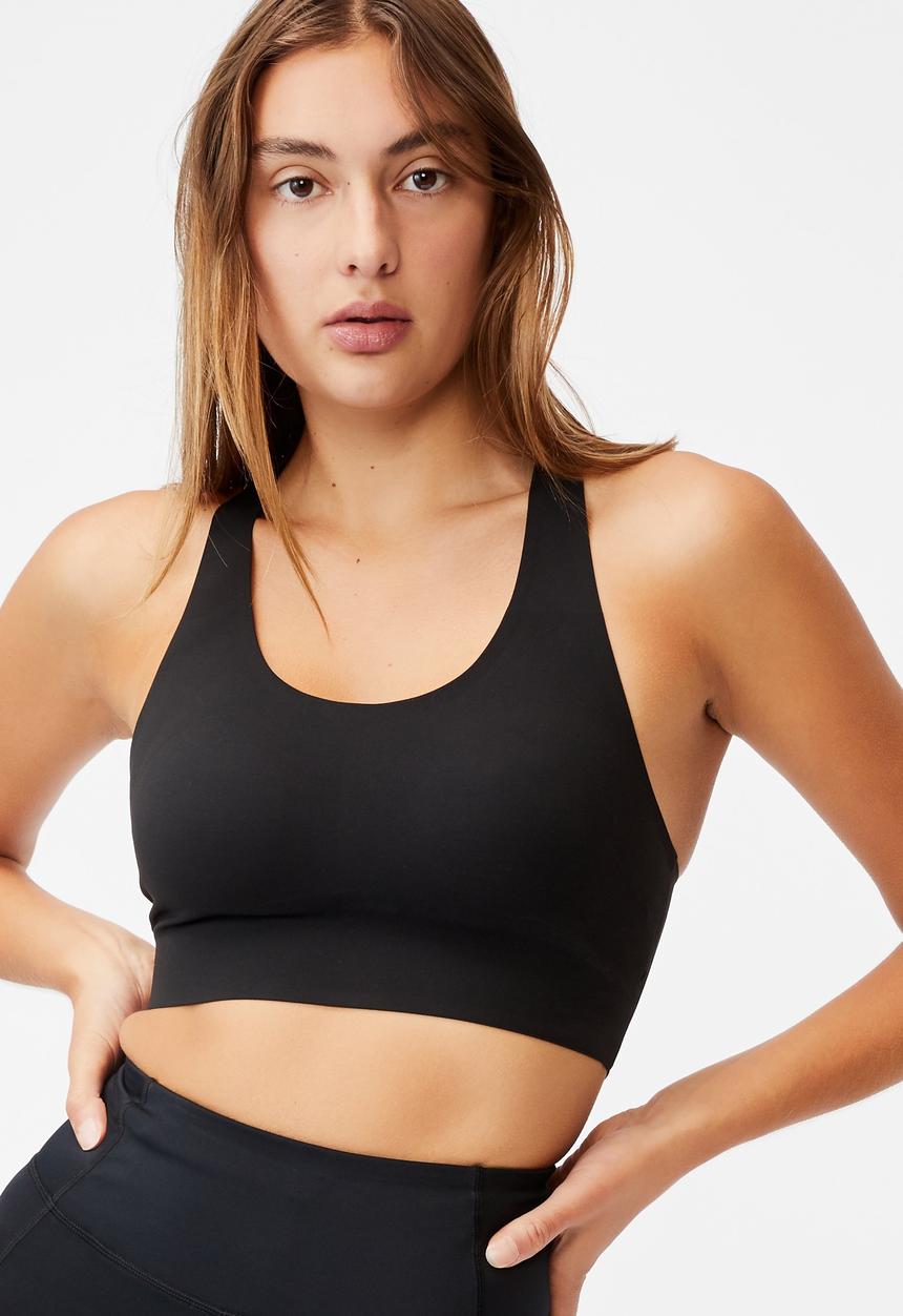 Cotton On - All day comfort crop - black
