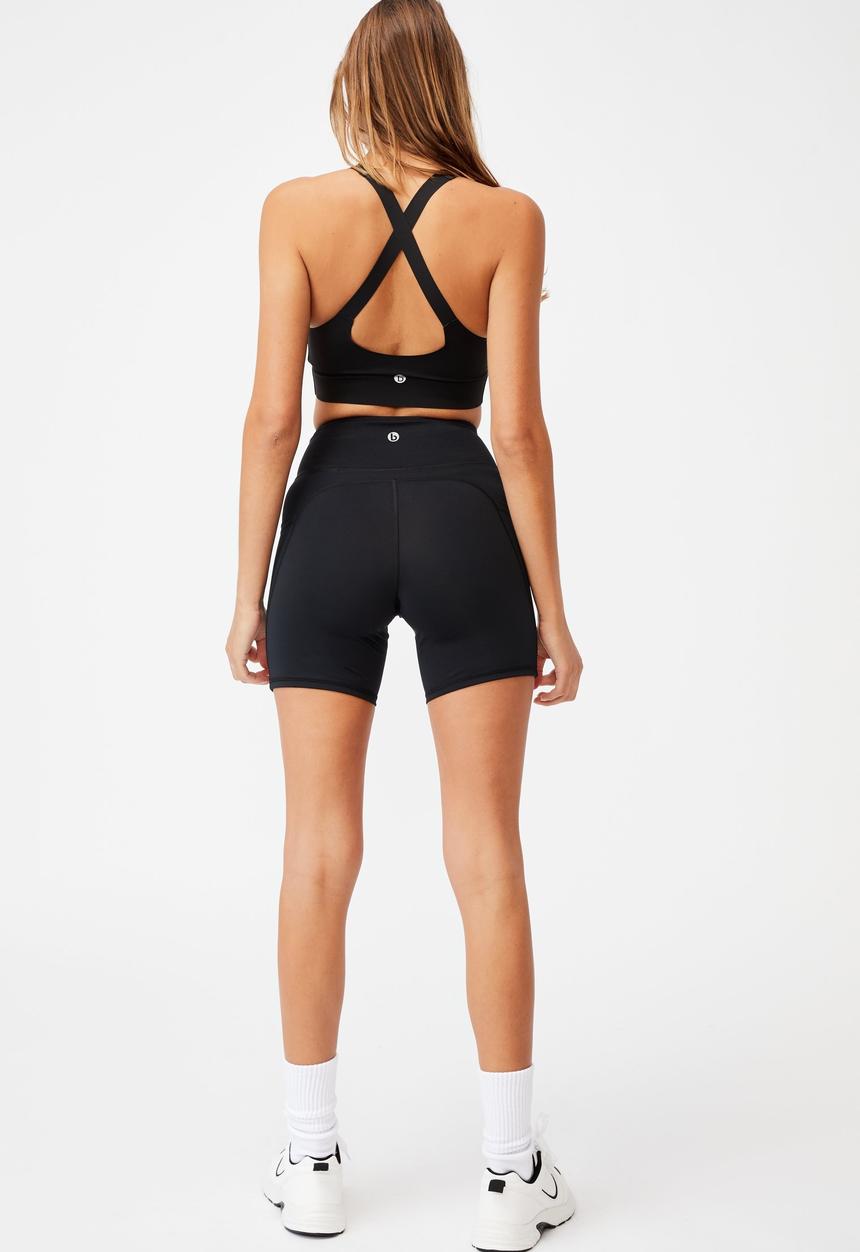 Cotton On - All day comfort crop - black