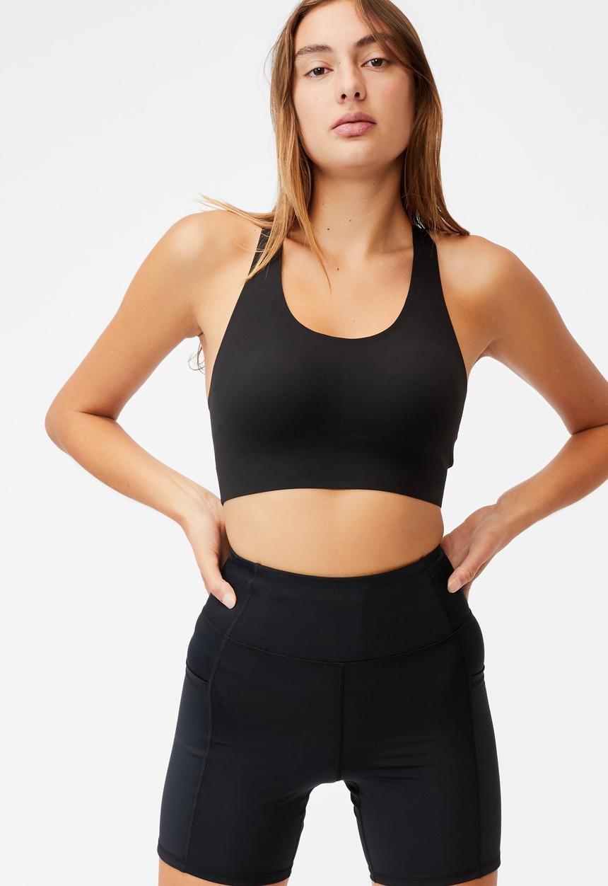 Cotton On - All day comfort crop - black