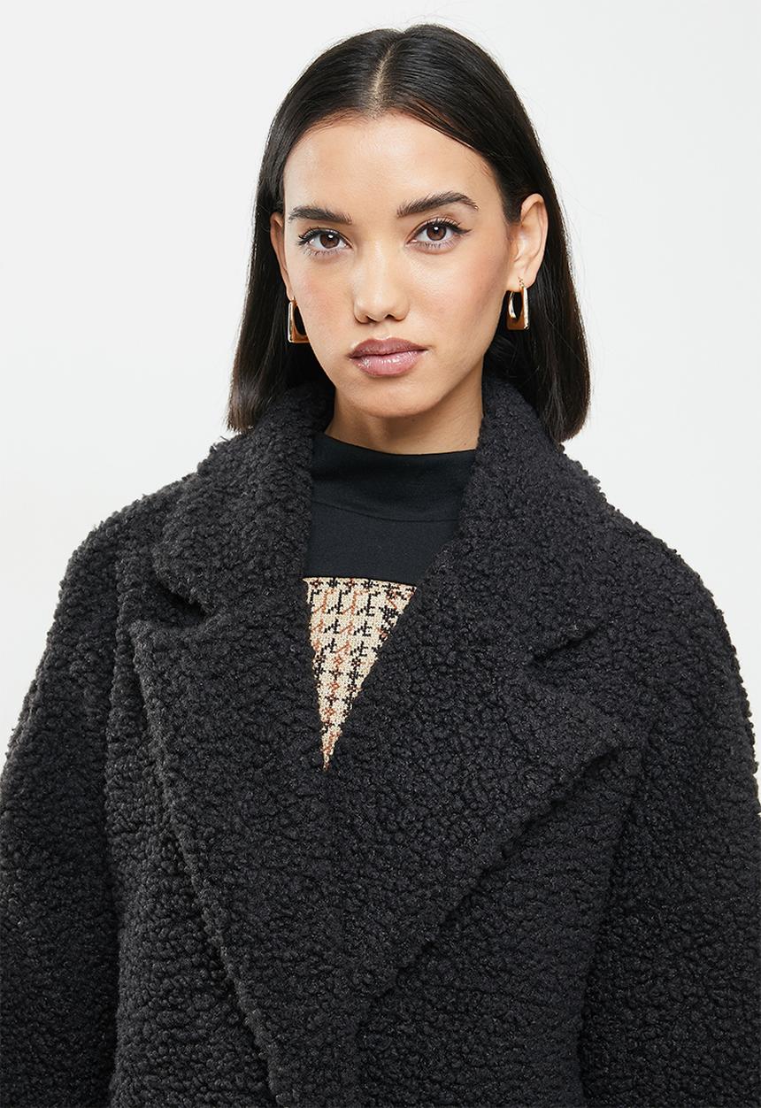 Me&B - The teddy coat - black 