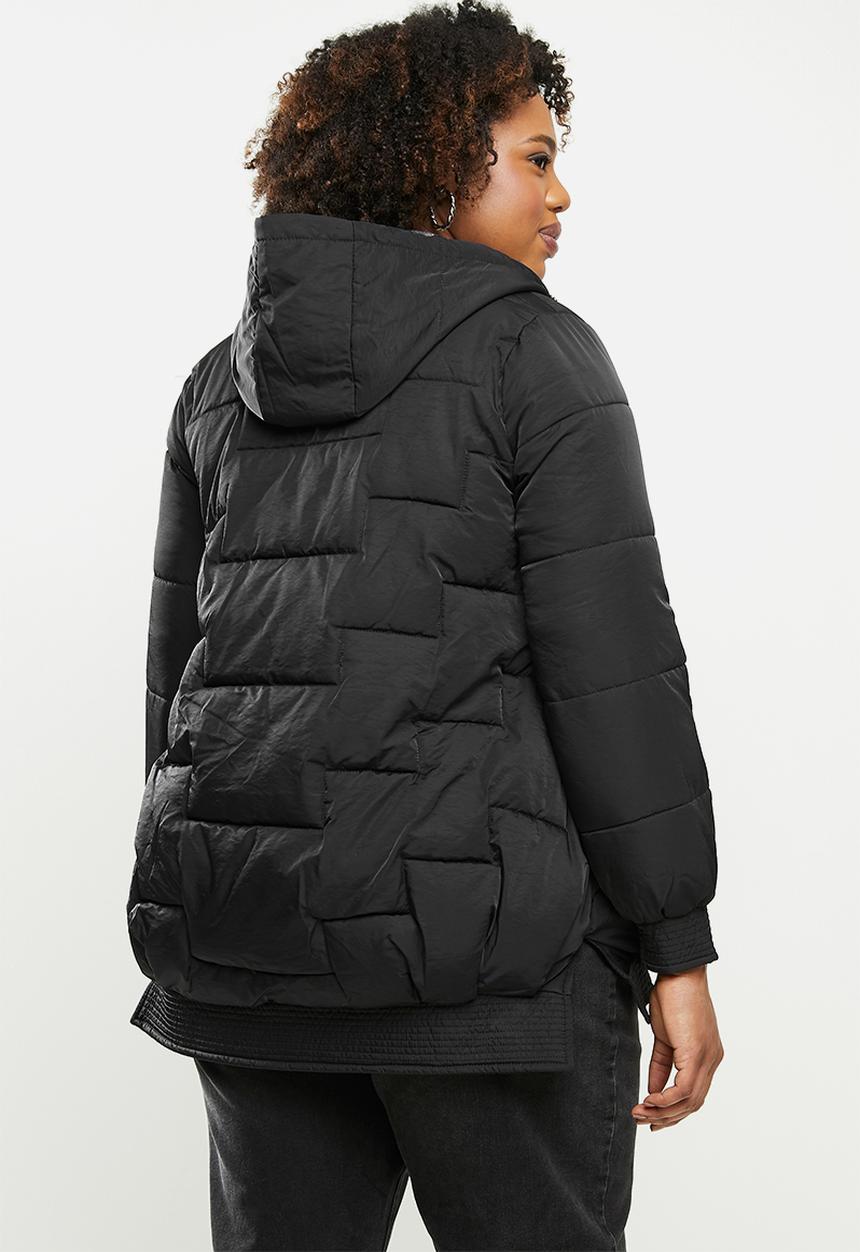 STYLE REPUBLIC PLUS - Hooded puffer - black