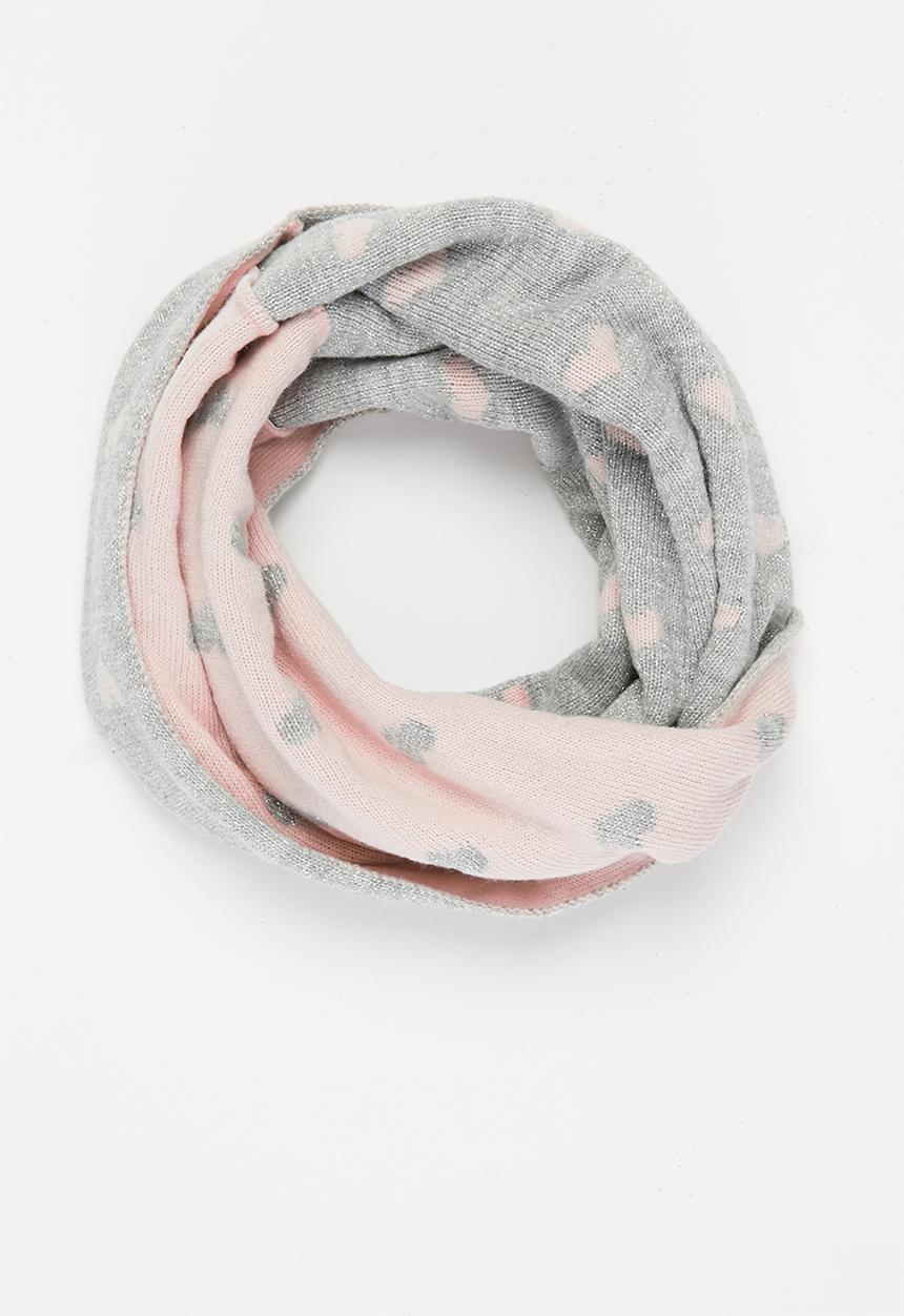 Pop Candy - Girls snood - pink & grey