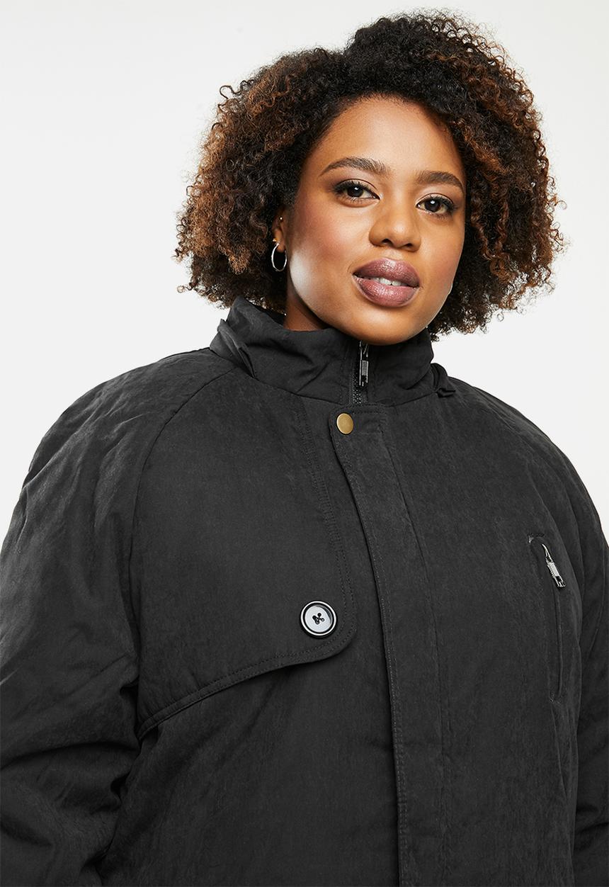 STYLE REPUBLIC PLUS - Hooded parka - black